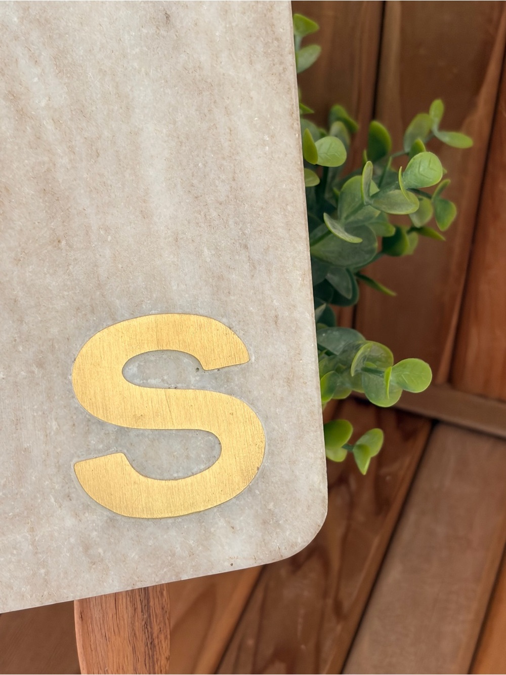 Monogram S Marble Board w/Acacia WoodSpreader, Bed Bath & Beyond Charcuterie - Picture 3 of 7